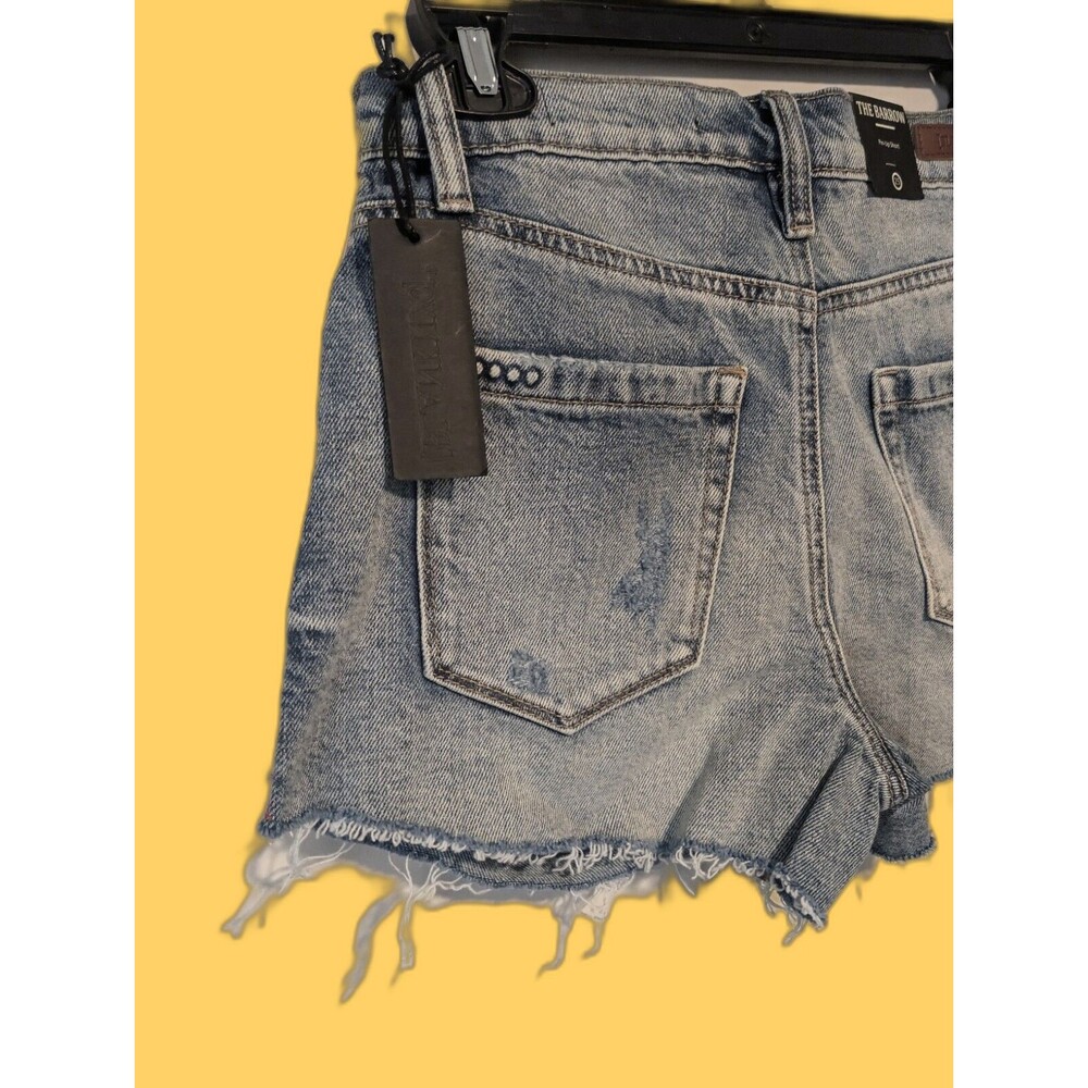 Blank NYC Women's Distressed Denim Shorts Size 25 The Barrow Stripes NEW W/ TAGS - Picture 13 of 15